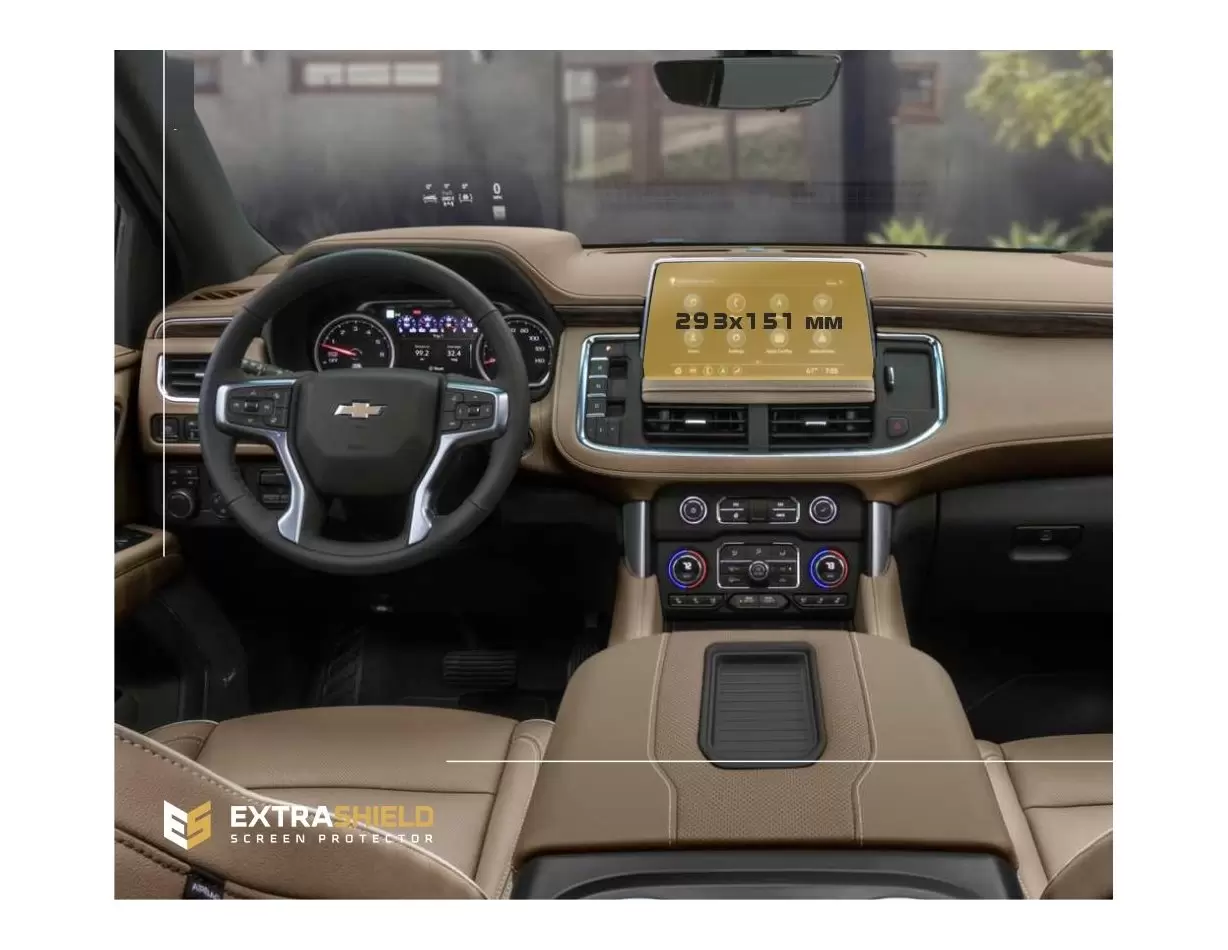 Chevrolet Corvette Stingray 2020 - Present Digital Speedometer HD transparant navigatiebeschermglas