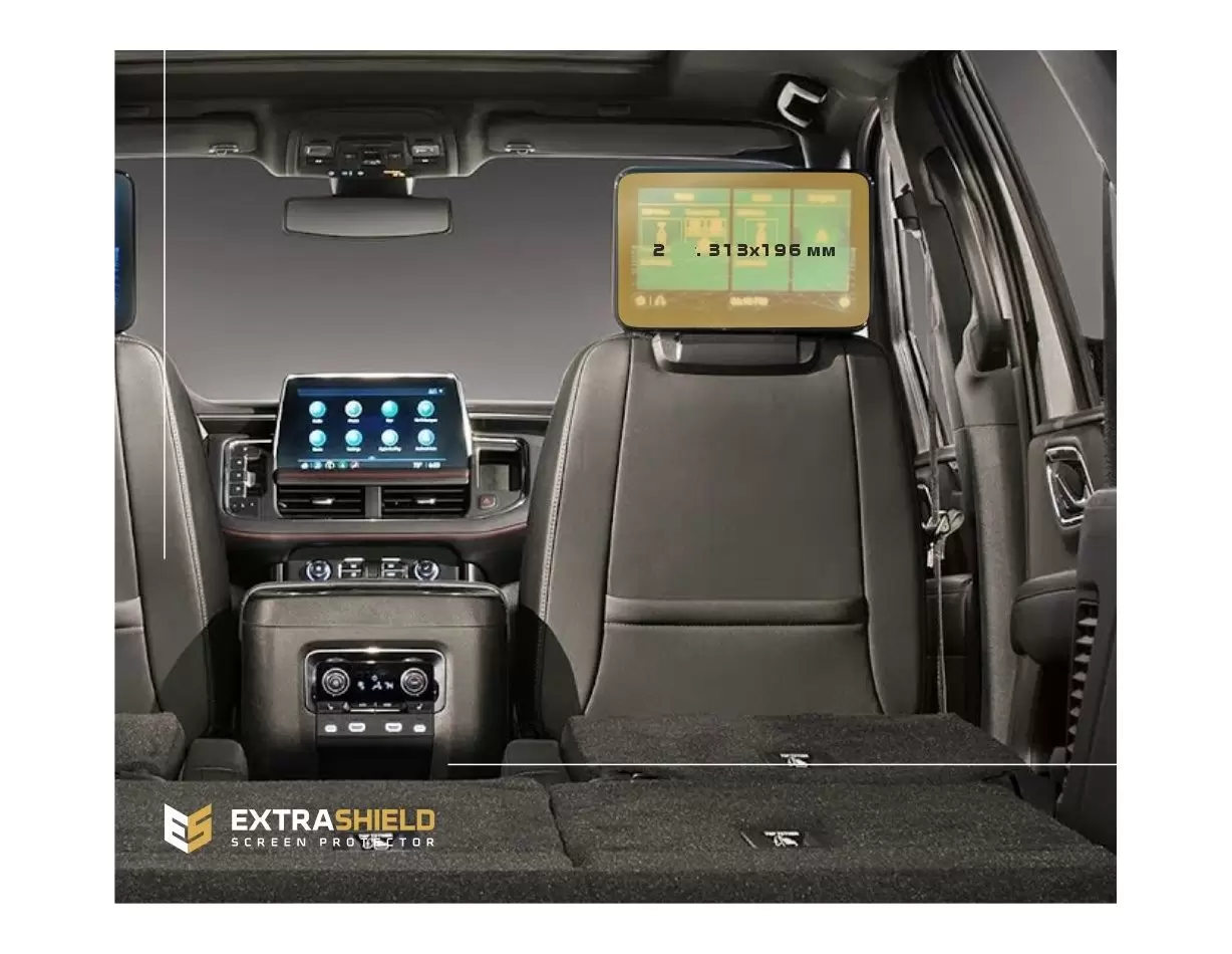Chevrolet Corvette Stingray 2020 - Present Multimedia DisplayschutzGlass Kratzfest Anti-Fingerprint Transparent - 1- Cockpit Dek