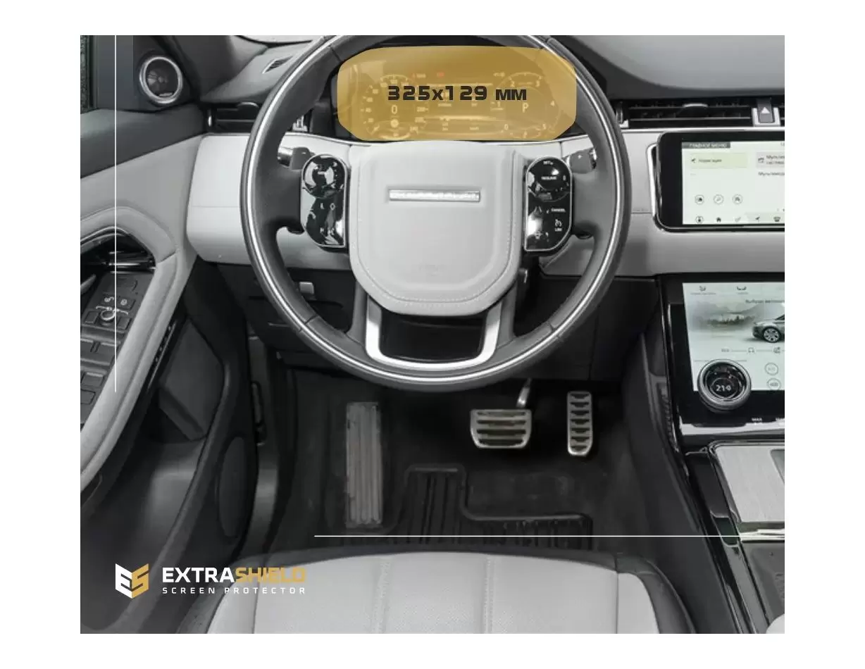 Land Rover RR Evoque (L551) 2020 - Present Digital Speedometer HD transparant navigatiebeschermglas