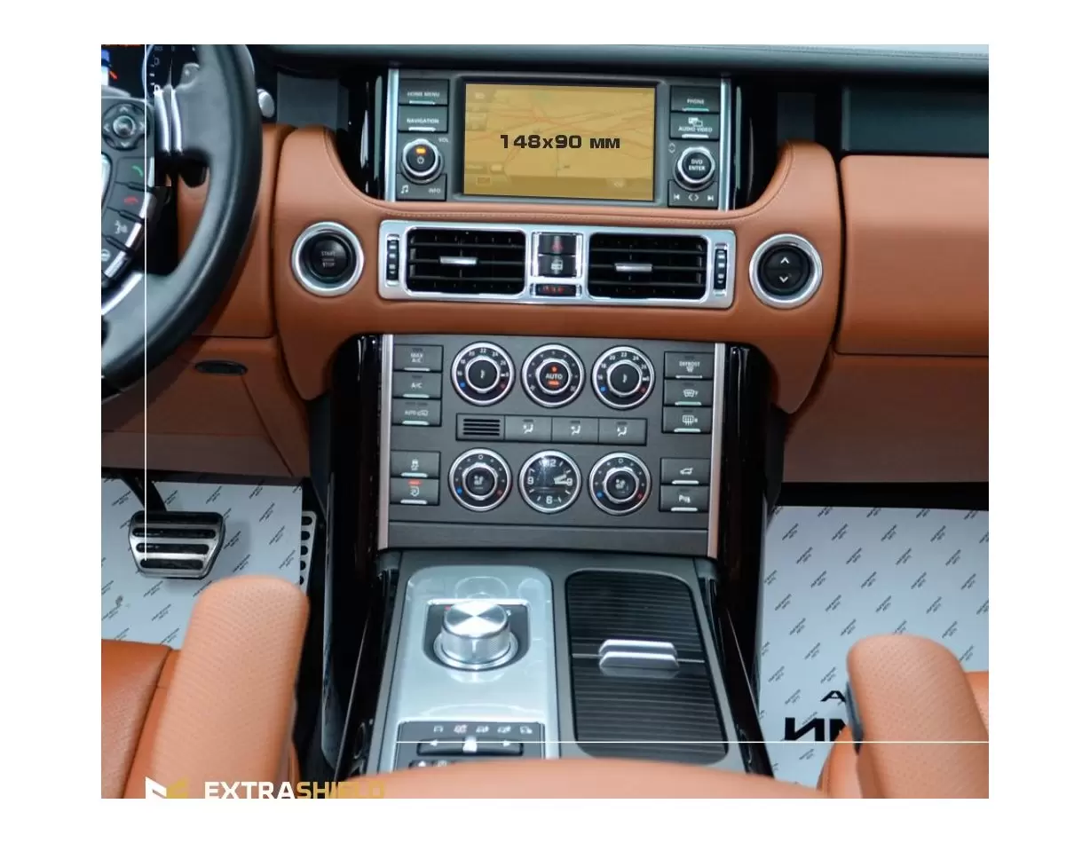 Land Rover RR Sport (L494) 2014 - 2019 Multimedia 8" Vidrio protector de navegación transparente HD