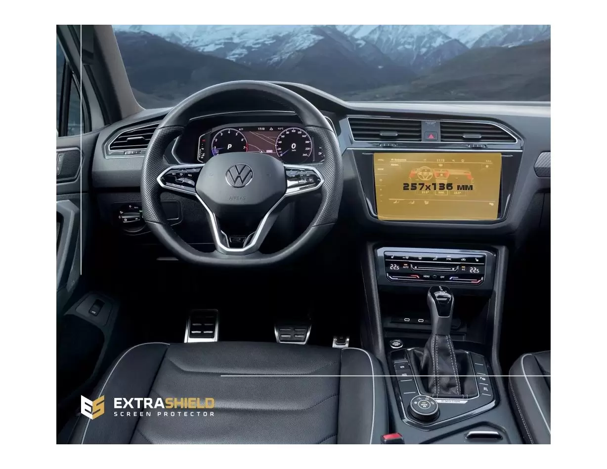 Volkswagen Tiguan (MK2) R-Line 2016 - Present Multimedia Discover Pro 9,2" Protection d'écran Résiste aux rayures HD transparent