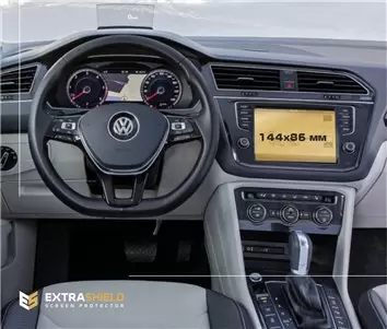 Volkswagen Tiguan (MK2) 2016 - Present Multimedia Composition 6,5" DisplayschutzGlass Kratzfest Anti-Fingerprint Transparent - 1