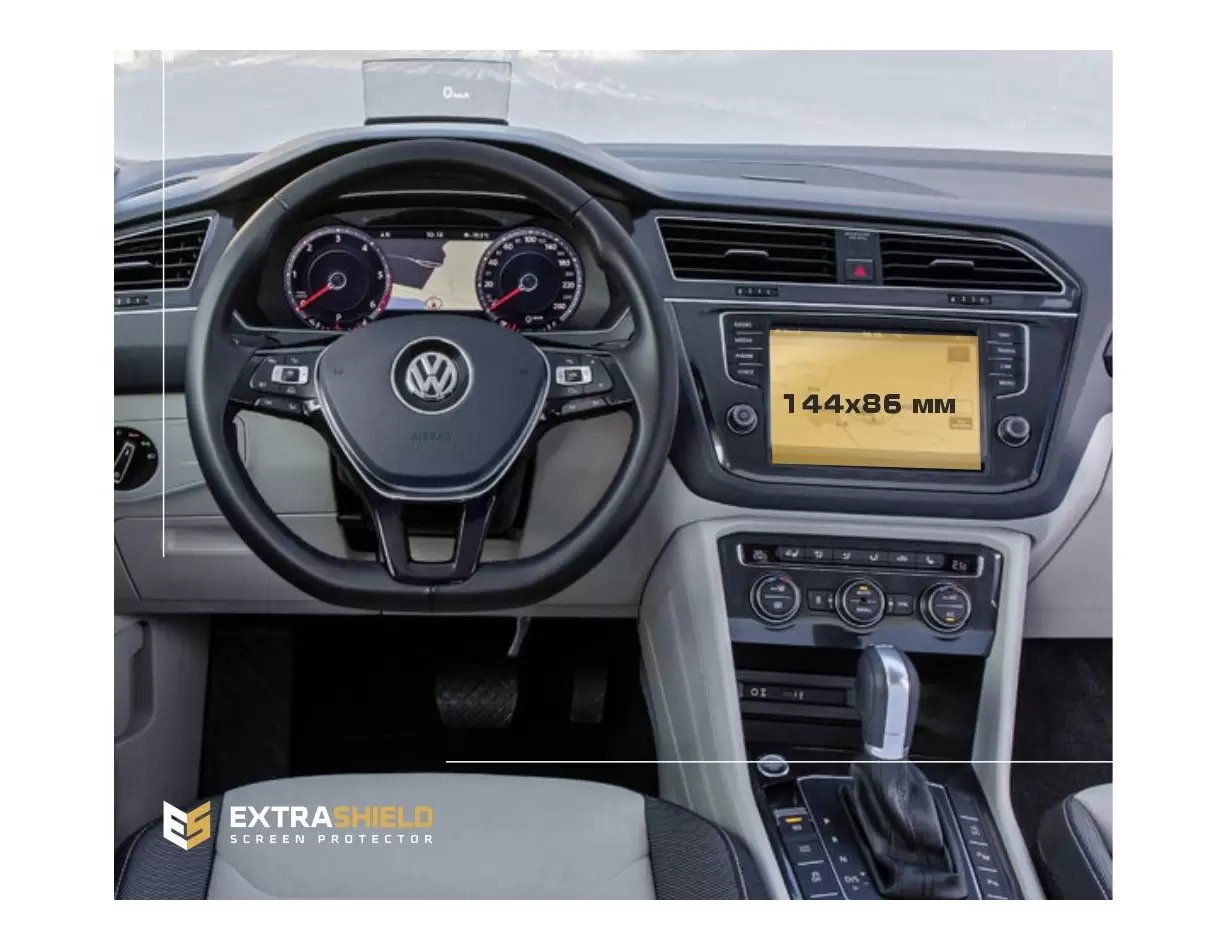 Volkswagen Tiguan (MK2) 2016 - Present Multimedia Composition 6,5" Vidrio protector de navegación transparente HD