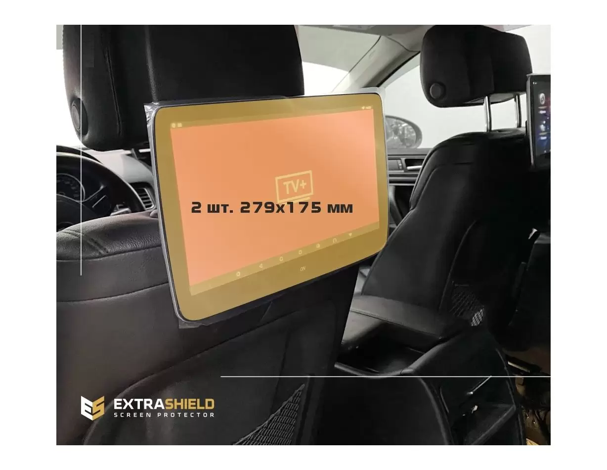 Volkswagen Touareg (CR) R-Line 2018 - Present Passenger monitors DisplayschutzGlass Kratzfest Anti-Fingerprint Transparent - 1- 