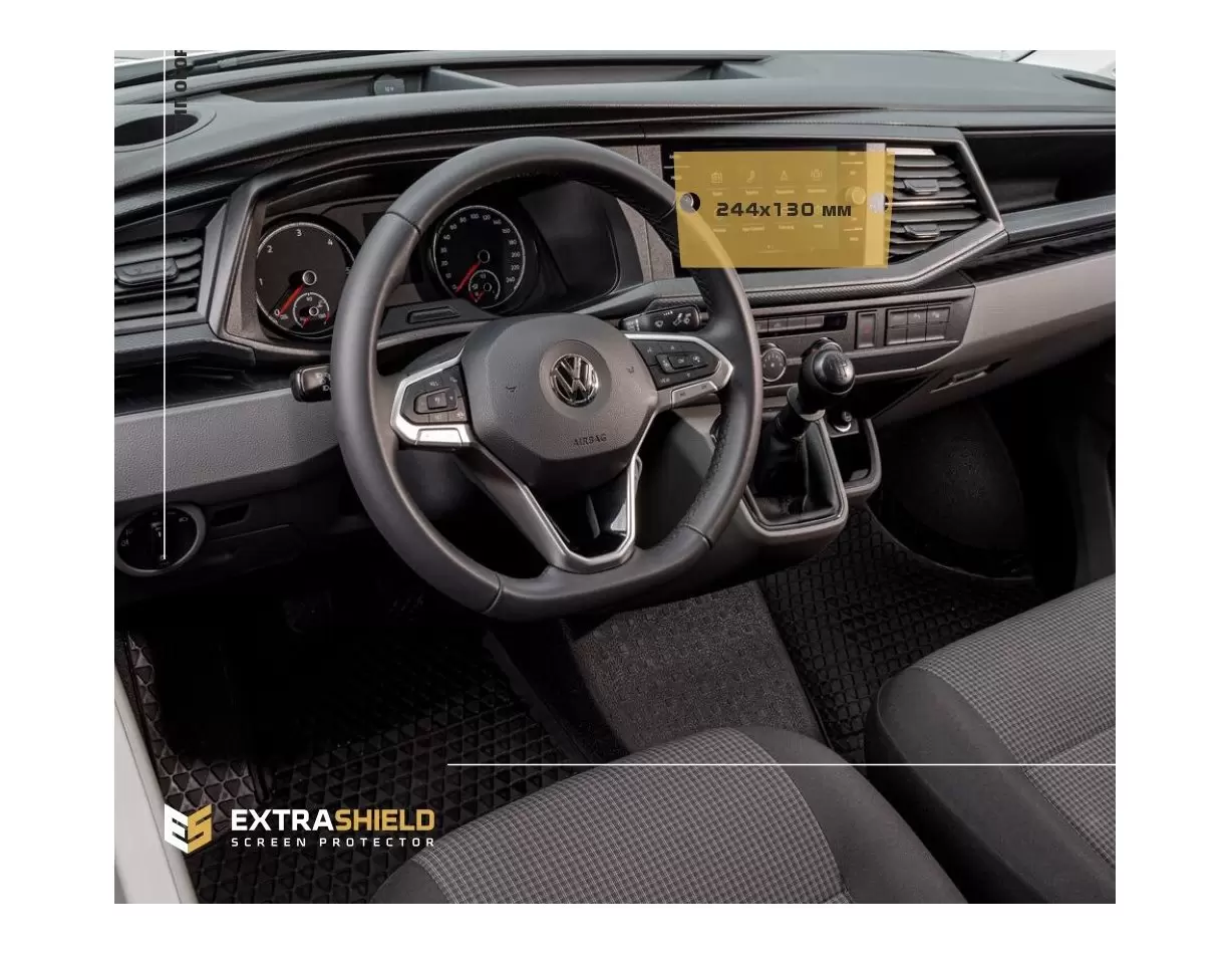 Volkswagen Transporter 6.1 2015 - 2019 Multimedia Composition Color 6,5" Vidrio protector de navegación transparente HD
