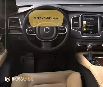 Volvo XC60 2017 - Present Digital Speedometer Vidrio protector de navegación transparente HD