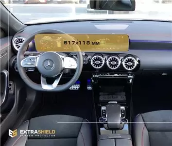 Mercedes-Benz CLA (C118) 2019 - Present Digital Speedometer + Multimedia 10,25" HD transparant navigatiebeschermglas