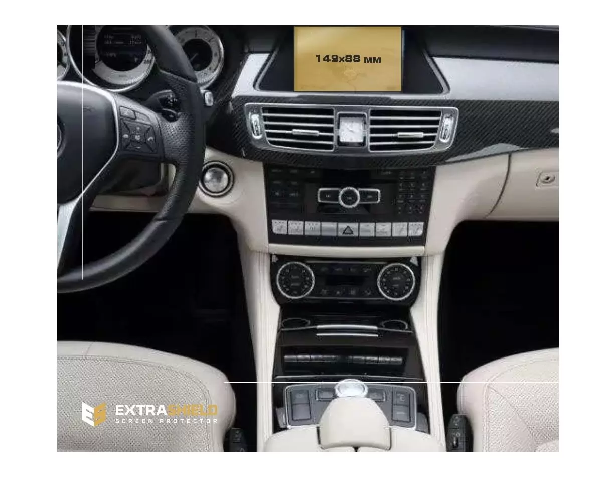 Mercedes-Benz CLS (C218/X218) 2010-2014 Multimedia 5,8" HD transparant navigatiebeschermglas
