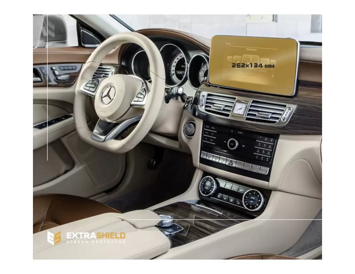 Mercedes-Benz CLS (C218/X218) 2014 - 2017 Multimedia 8" Vidrio protector de navegación transparente HD