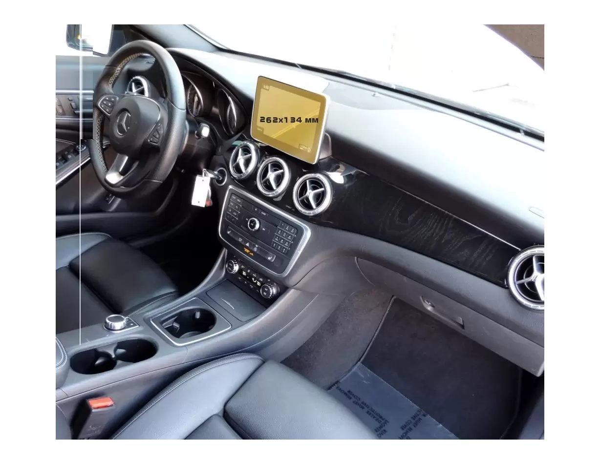 Mercedes-Benz A-class (W176) 2015 - 2018 Multimedia 8" HD transparant navigatiebeschermglas