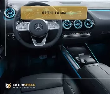 Mercedes-Benz B-Class (T247) 2018 - 2020 Digital Speedometer + Multimedia 12,3" HD transparant navigatiebeschermglas