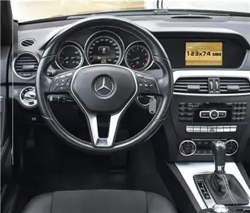 Mercedes-Benz C-class (S204,C204,W204) 2011 - 2013 Multimedia HD transparant navigatiebeschermglas
