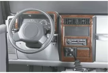 Chrysler Wrangler 09.1996 Kit Rivestimento Cruscotto all'interno del veicolo Cruscotti personalizzati 10-Decori