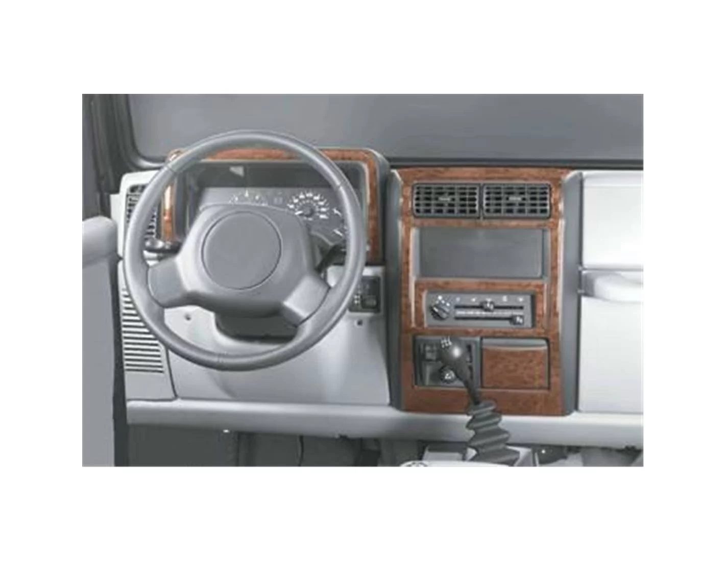 Chrysler Wrangler 1996 Mittelkonsole Armaturendekor Cockpit Dekor 10-Teilige - 1- Cockpit Dekor Innenraum