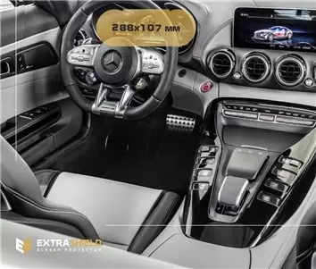 Mercedes-Benz AMG GT (C190/R190) 2016 - 2020 Digital Speedometer 10,25" Protection d'écran Résiste aux rayures HD transparent - 