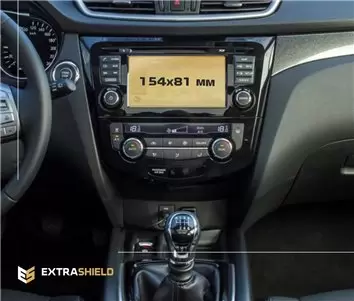 Nissan X-Trail (T32) 2013 - Present Multimedia Nissan Connect 7" Vidrio protector de navegación transparente HD