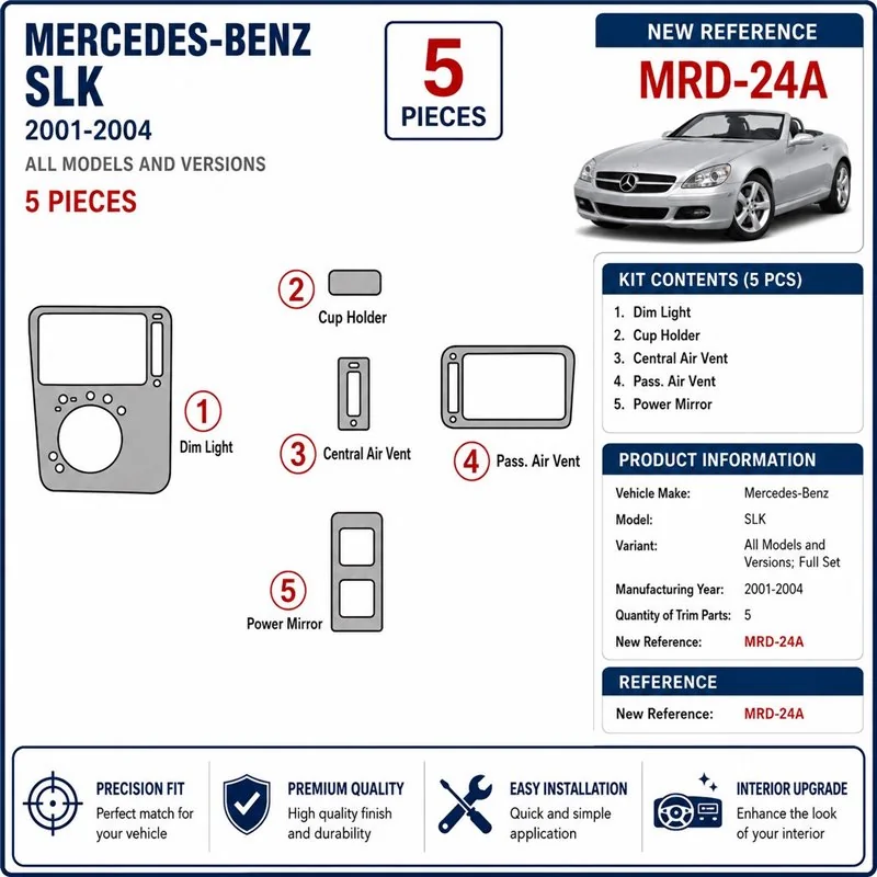 Mercedes Benz SLK 2001-2004 set completo kit salpicadero 3D