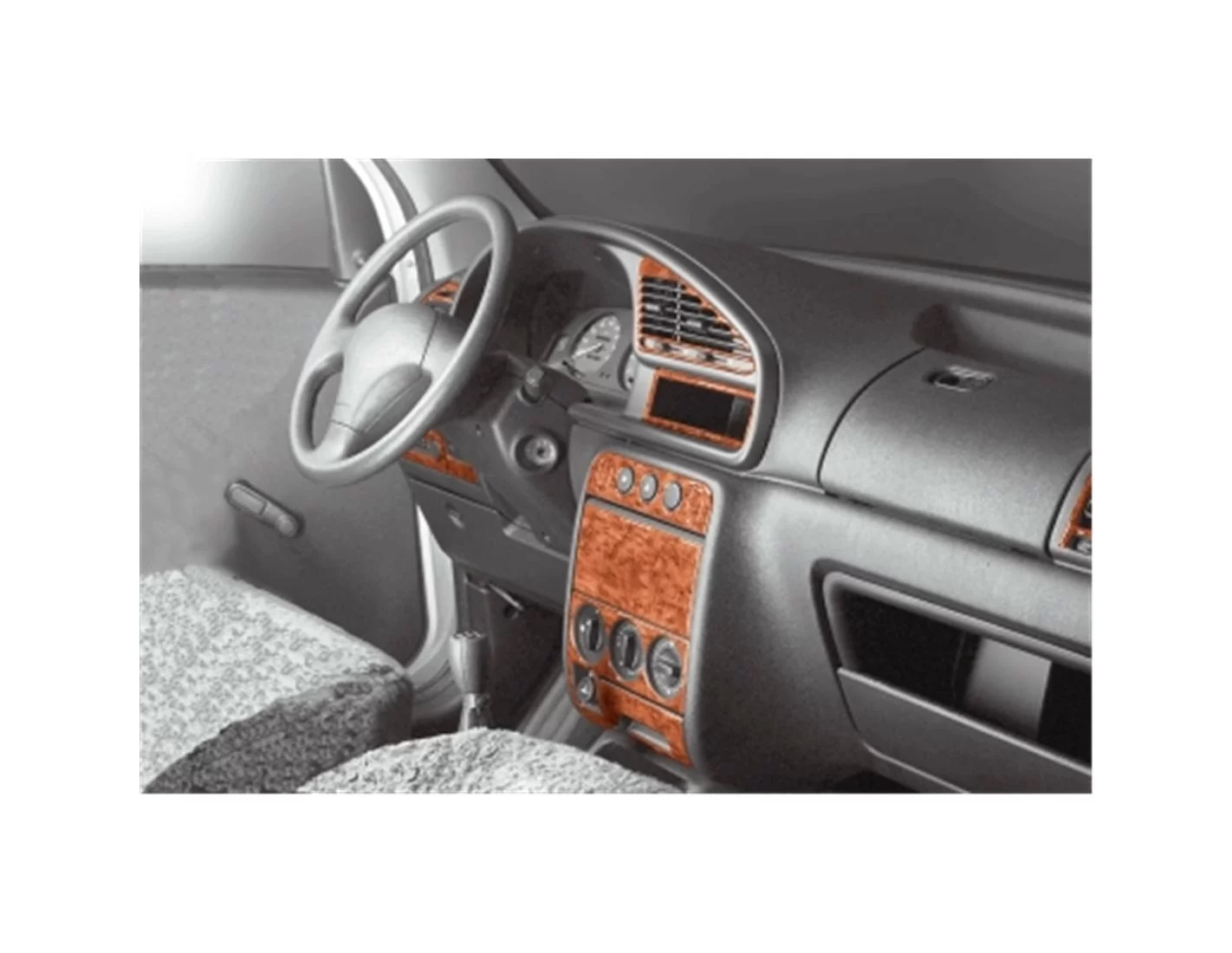 Citroen Berlingo 09.96-09.02 3D Decor de carlinga su interior del coche 14-Partes