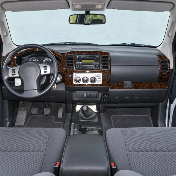 Nissan Navara D40 2006-2010 kit rivestimento cruscotto e interni 3D 36 pezzi