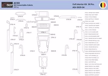 Audi A4 B8 2008–2016 Inleg dashboard Interieurset aansluitend en pasgemaakt 34 Delen