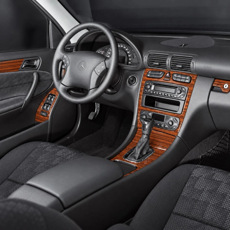 Mercedes-Benz C Class 2001-2004 set completo, 4-Door kit rivestimento cruscotto e interni 3D
