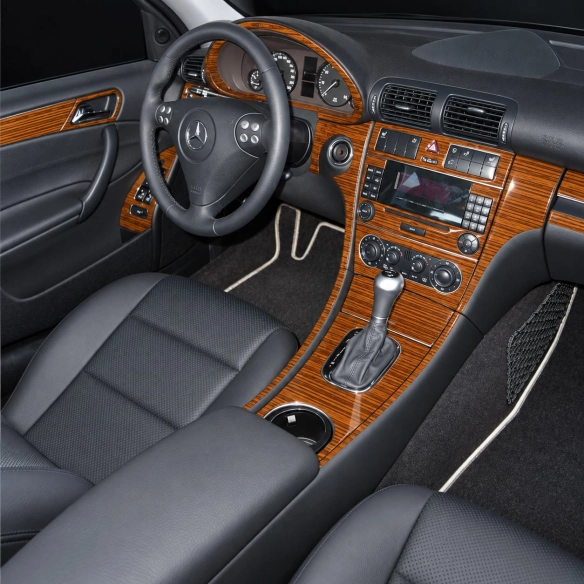 Mercedes Benz C Class 2001-2004 Full Set, 4 Doors interieur dashboard decoratieset dashboard decor