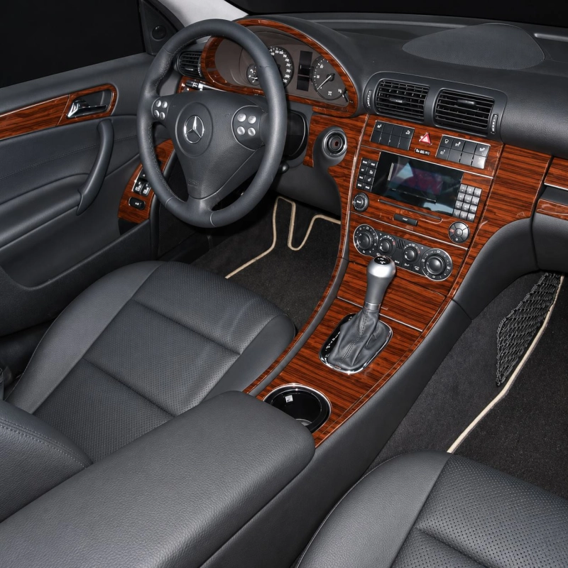 Mercedes-Benz C Class 2005-2007 set completo, 2 porte Coupe kit rivestimento cruscotto e interni 3D