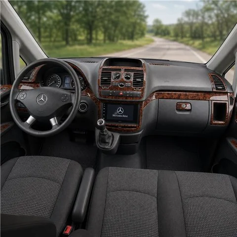 Mercedes Vito W639 2006+ kit décor tableau de bord 3D, 22 pièces