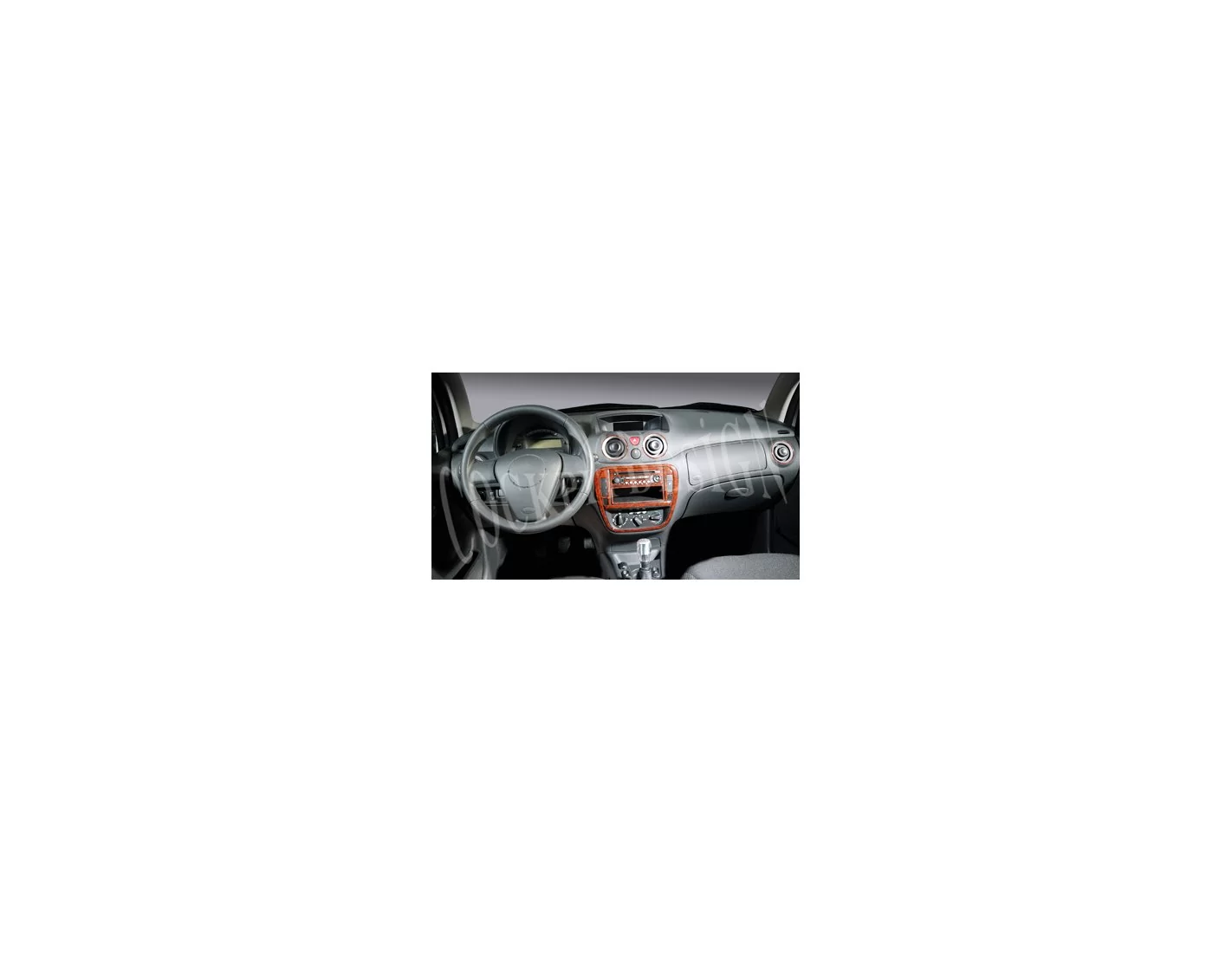 Citroen C2-C3 11.04-09.09 3D Decor de carlinga su interior del coche 11-Partes