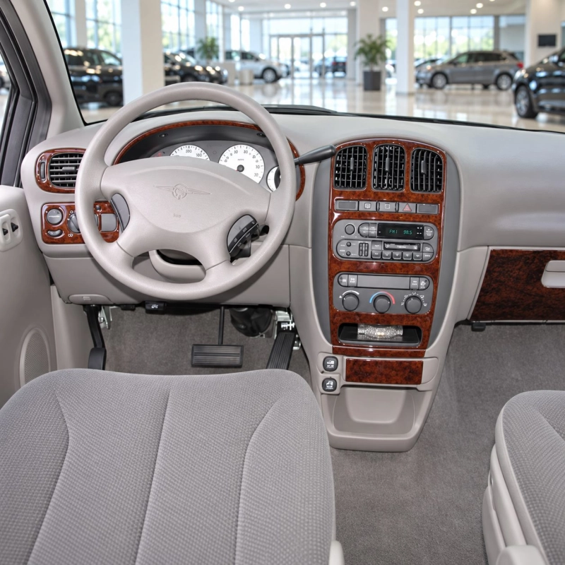 Chrysler Voyager 2001-2007 3D Interior Dashboard Trim Kit Dash Trim Dekor 7-Parts