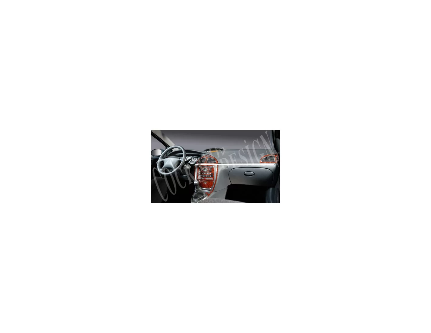 Citroen C5 06.04-09.08 3D Decor de carlinga su interior del coche 10-Partes
