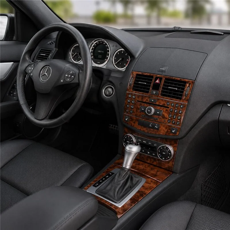 Mercedes C-Class W204 2006-2011 kit décor tableau de bord 3D, 11 pièces
