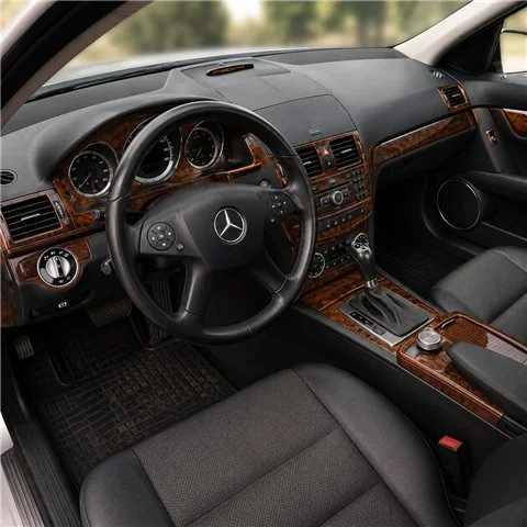 Mercedes C-Class W204 2007-2014 kit décor tableau de bord 3D, 46 pièces