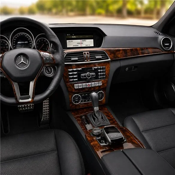Mercedes C-class W205 2015–present kit décor tableau de bord 3D, 18 pièces