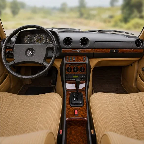 Mercedes E-Class W123 1976-1986 3D dashboard trim kit, 10 parts
