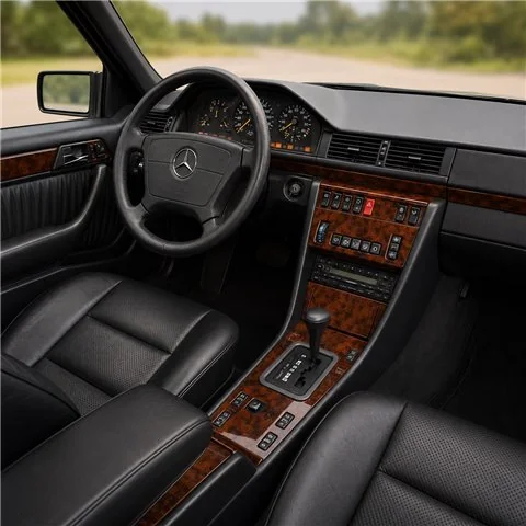 Mercedes E-Class W124 1985-1996 3D dashboard trim kit, 8 parts