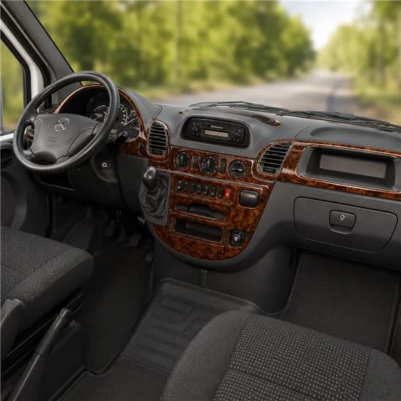 Mercedes Sprinter W903 2000-2006 3D dashboard trim kit, 24 parts