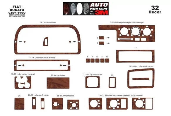 Fiat ducato store dash trim kit