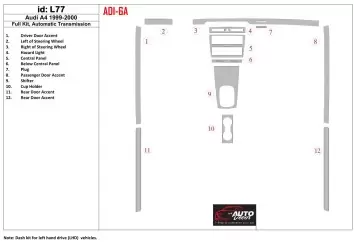 Audi A4 1999-2000 Voll Satz, Automatic Gear BD innenausstattung armaturendekor cockpit dekor - 1