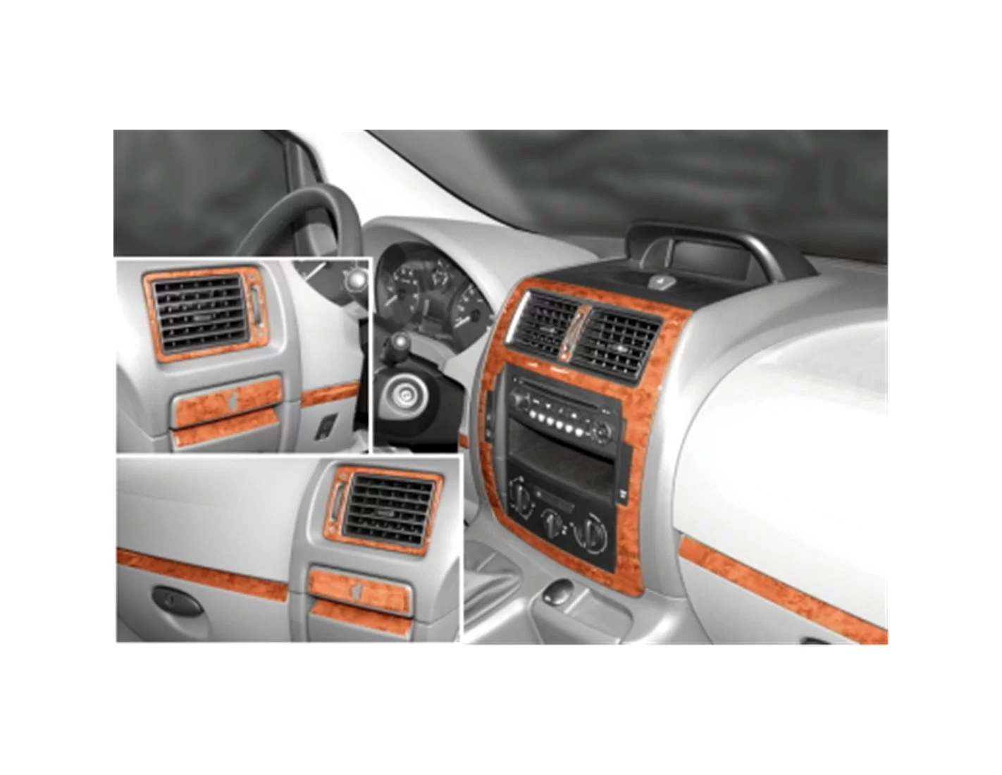 Citroen Jumpy 01.2007 3M 3D Interior Dashboard Trim Kit Dash Trim Dekor 12-Parts