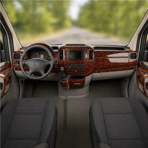 Mercedes Sprinter W906 2015+ 3D dashboard trim kit, 51 parts
