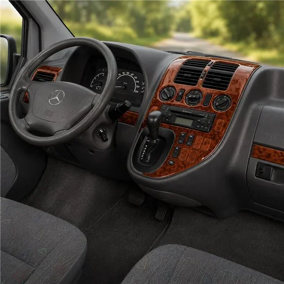 Mercedes Vito W638 1999-2004 3D Armaturenbrett-Dekor-Set, 24 Teile
