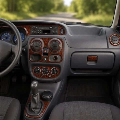 Dacia Solenza 2004+ 3D Armaturenbrett-Dekor-Set, 27 Teile