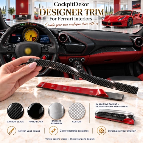 Ferrari 488 Pista 2020 – Designer Trim – Kit intérieur complet