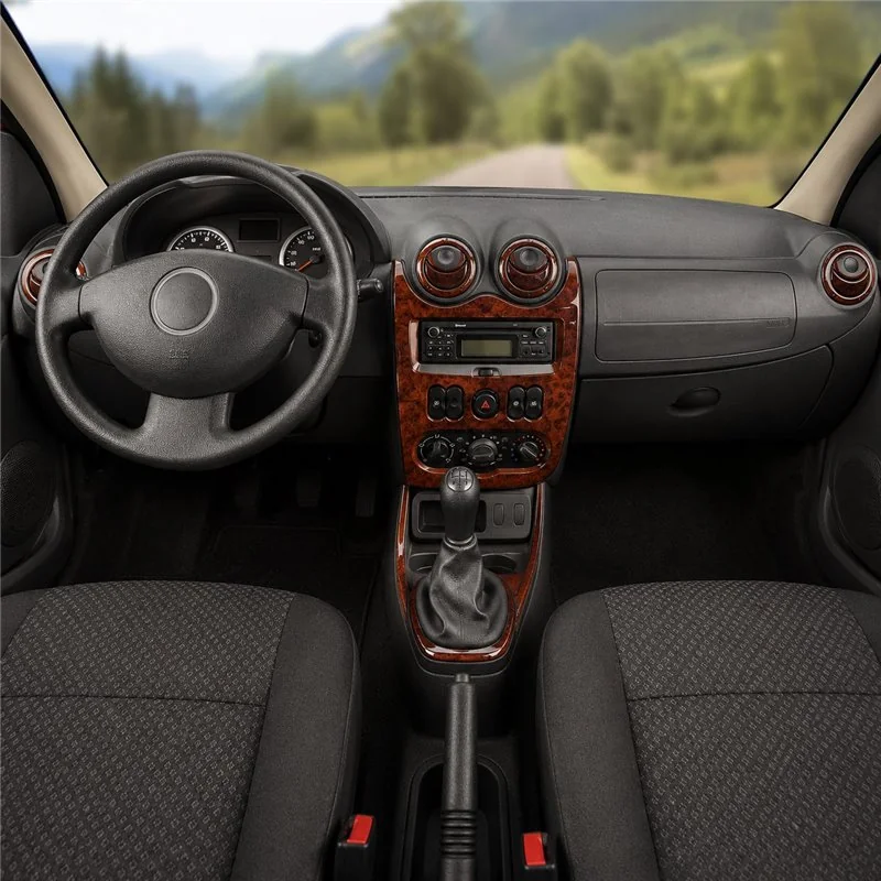 Dacia Sandero-Logan 2008-2009 3D Armaturenbrett-Dekor-Set, 18 Teile