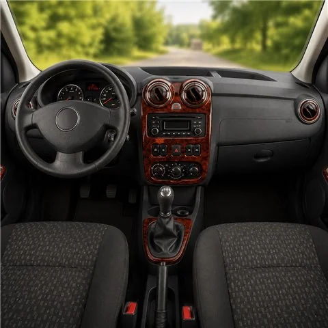 Dacia Sandero 2010+ 3D dashboard trim kit, 22 parts