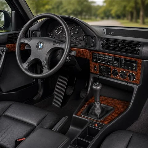 BMW 5 E34 1989-1993 3D dashboard trim kit, 22 parts