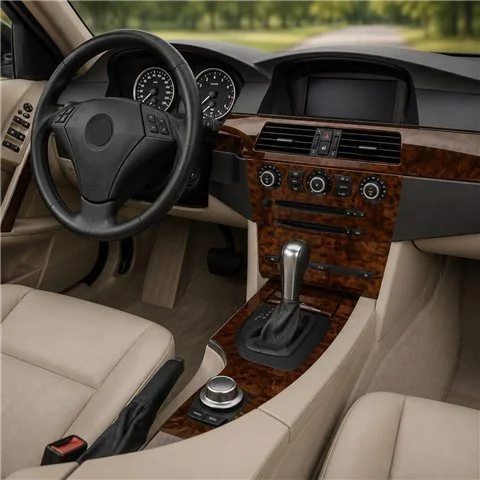 BMW-Series E60 2008-2010 kit décor tableau de bord 3D, 63 pièces