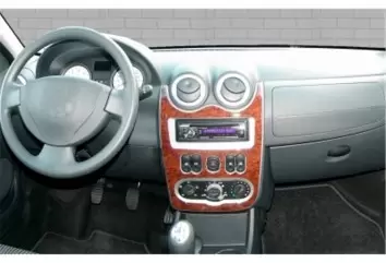 Dacia Sandero-Logan 07.08-12.09 3M 3D Interior Dashboard Trim Kit Dash Trim Dekor 18-Parts