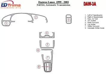 DAEWOO Daewoo Lanos 1999-2003 Full Set, Automatic Gear Interior BD Dash Trim Kit €51.99